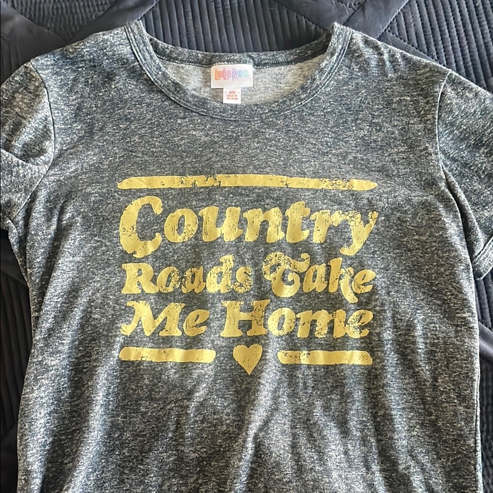 Heather Gray and Yellow Country Graphic Tee